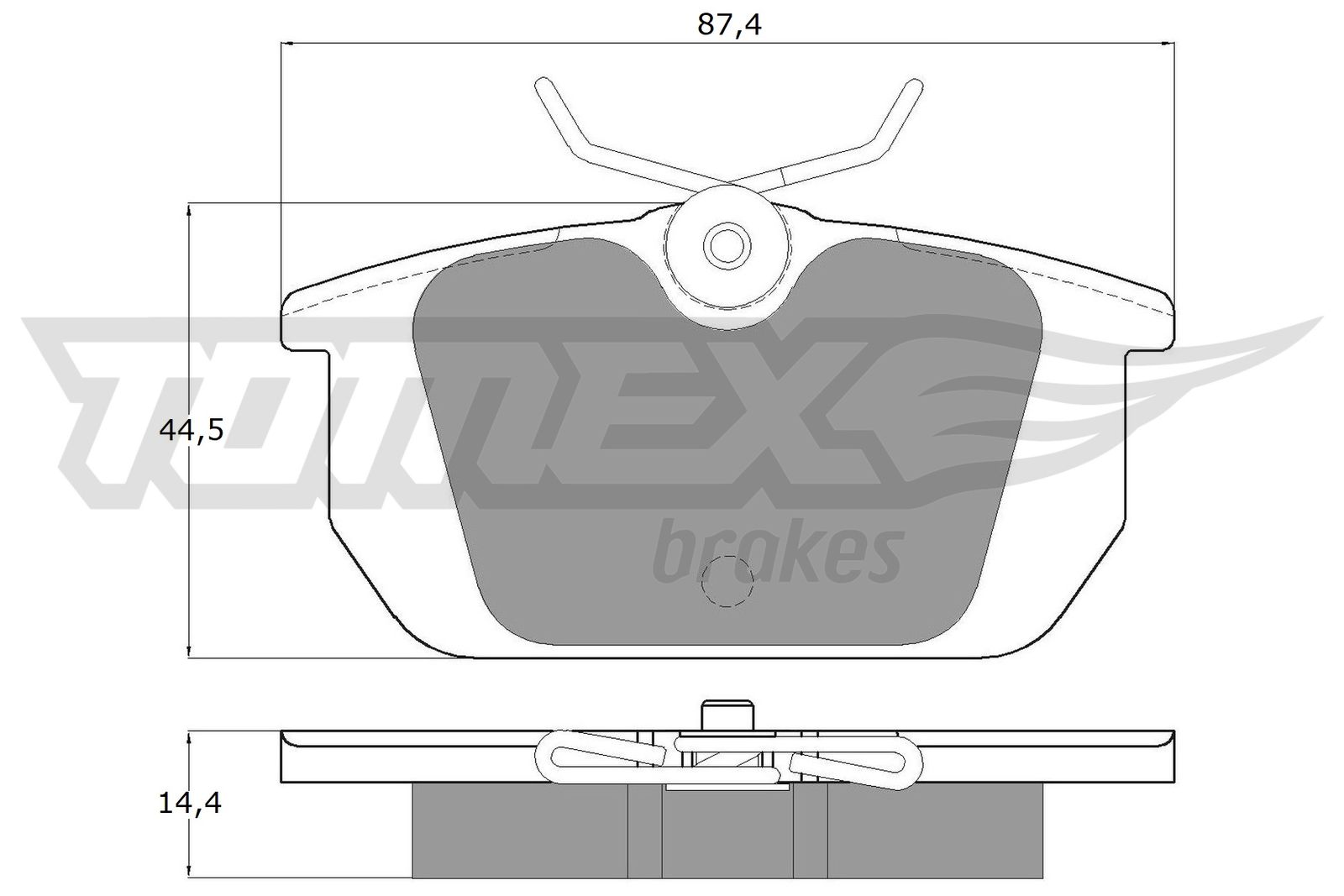 Sada brzdových platničiek kotúčovej brzdy TOMEX Brakes
